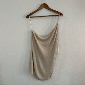 Free People Beach One Shoulder Open Back Ribbed Tank 421